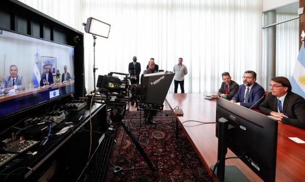 Encontro foi realizado por videoconferência.(Imagem:Alan Santos/PR)