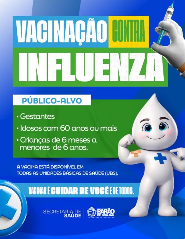 Prefeitura de Bar&atilde;o de Graja&uacute; inicia vacina&ccedil;&atilde;o contra a Influenza em todas as UBS.(Imagem:Reprodu&ccedil;&atilde;o/Instagram)