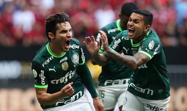 Raphael Veiga e Gabriel Menino decidem e garantem triunfo por 4 a 3.(Imagem:Cesar Greco/Palmeiras)