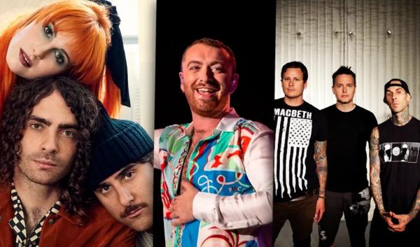 Paramore, Sam Smith e Blink-182 no Lollapalooza BR.(Imagem:Reprodução)