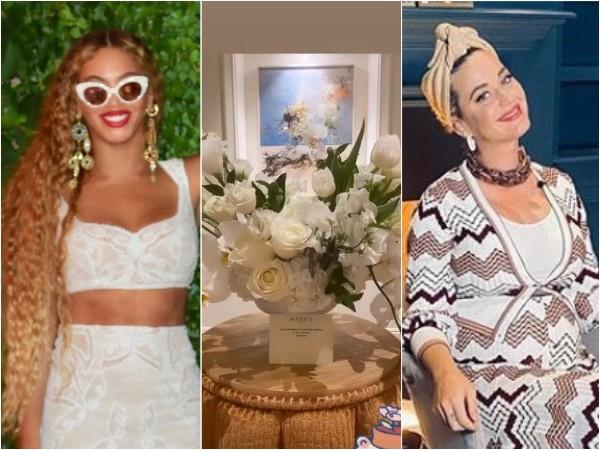 Beyoncé envia buquê de flores para Katy Perry, parabenizando pelo nascimento da filha(Imagem:Reprodução)