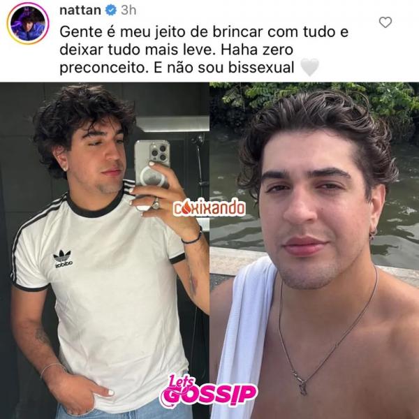 Nattanzinho nega bissexualidade.(Imagem:Reprodução/Instagram)