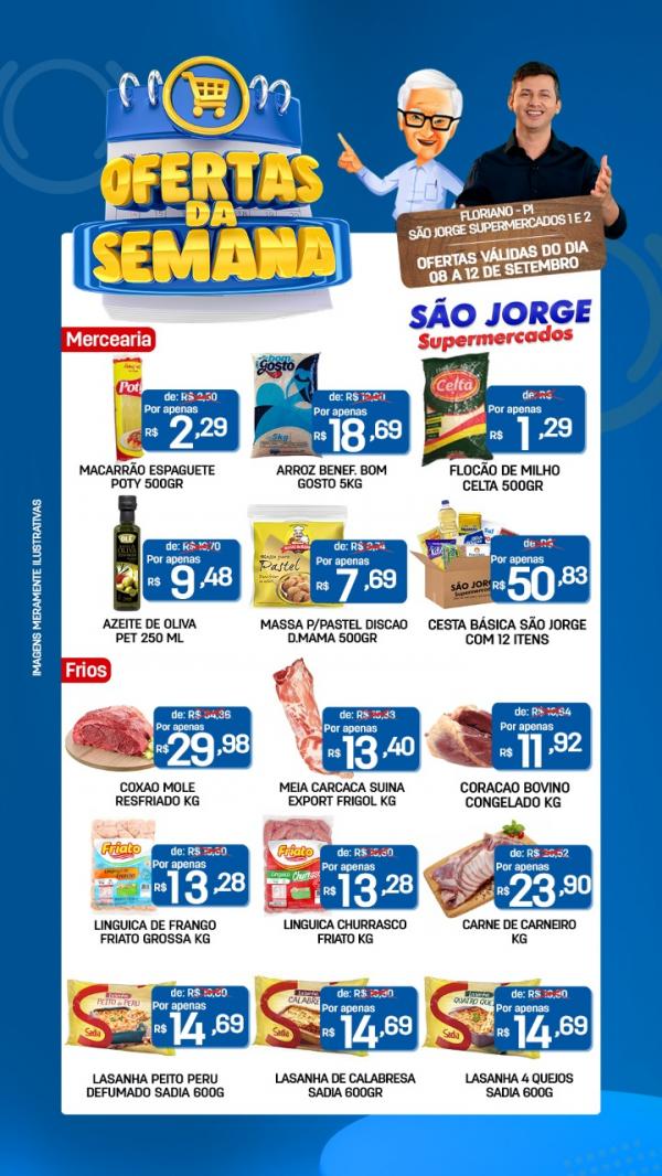 Confira as ofertas da semana do São Jorge Supermercados I e II(Imagem:Divulgação)