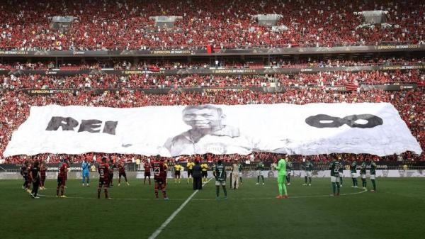  Cerimônia que antecedeu a partida teve homenagens a Pelé.(Imagem:Cesar Greco/Palmeiras)