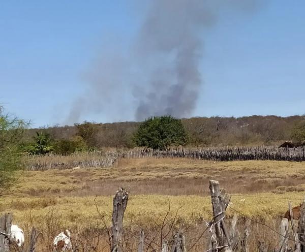 Incêndio em Coronel José Dias, no Sul do Piauí.(Imagem:Reprodução)