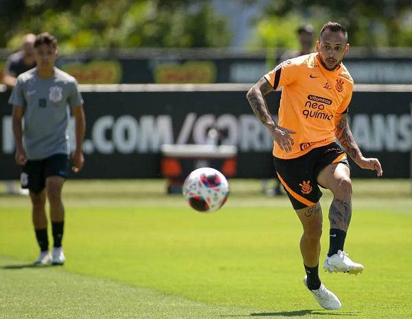 Maycon em treino do Corinthians.(Imagem:Rodrigo Coca/Agência Corinthians)