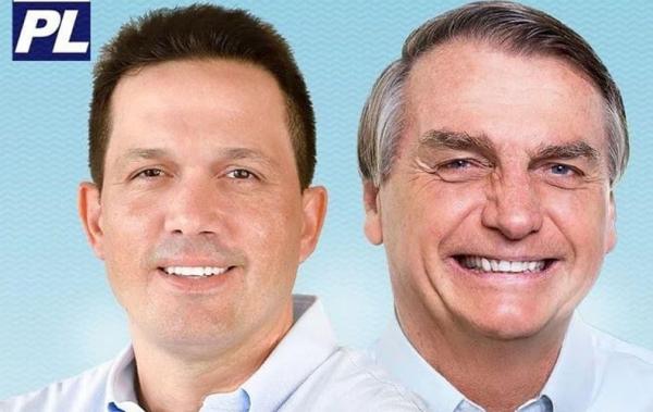 Diego Melo (PL) e Jair Bolsonaro(Imagem:Divulgação)