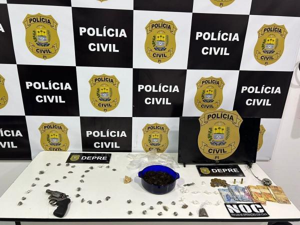 Homem é preso suspeito de tráfico de drogas.(Imagem:SSP-PI)