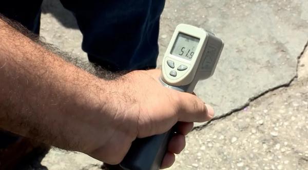 Termômetro registra temperatura superior a 51°C em Teresina.(Imagem:Reprodução/TV Clube)