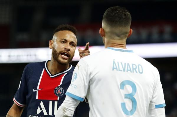 Neymar acusa Álvaro González de racismo no jogo PSG x Olympique.(Imagem:Reuters)