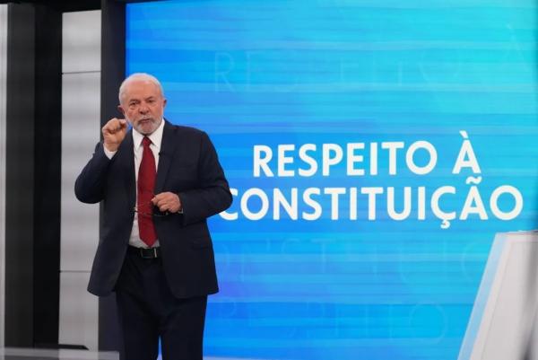 Lula no último debate antes do segundo turno.(Imagem:Stephanie Rodrigues/g1 )