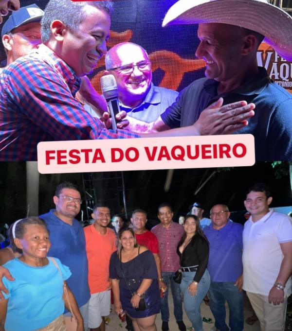 Deputado Francisco Costa celebra os 25 anos da Festa do Vaqueiro na localidade Saco em Floriano(Imagem:Reprodução/Instagram)
