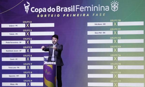 CBF realiza sorteio de confrontos e mandos de campo da Copa do Brasil Feminina.(Imagem:RAFAEL RIBEIRO/CBF/DIREITOS RESERVADOS)