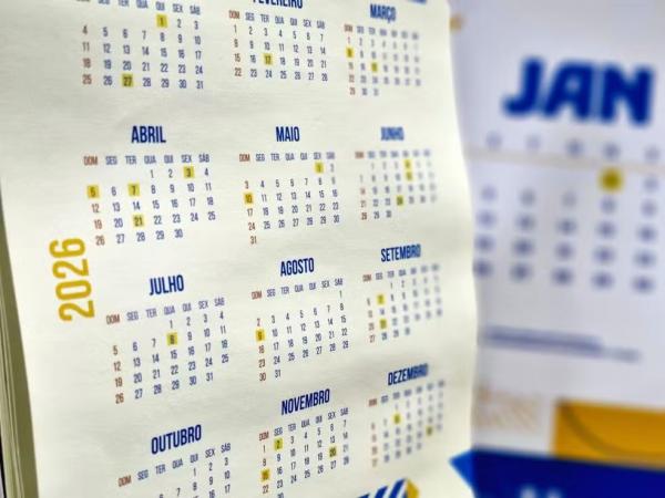 Calend&aacute;rio 2026(Imagem:Mira Marques/g1 SE)