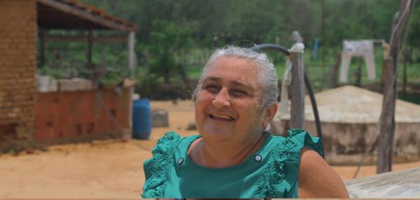 Maria do Patroc&iacute;nio, moradore de Pio IX.(Imagem:Ascom &Aacute;guas do Piau&iacute;)