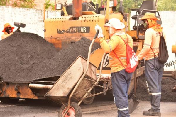 Avenida que dá acesso ao bairro Guia ganha recapeamento asfáltico(Imagem:SECOM)