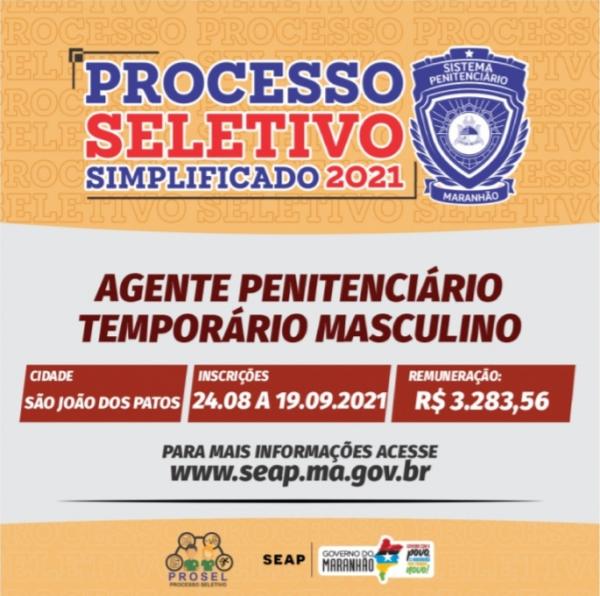 Governo do Maranhão abre inscrições para Processo Seletivo Simplificado em São João dos Patos(Imagem:Divulgação)