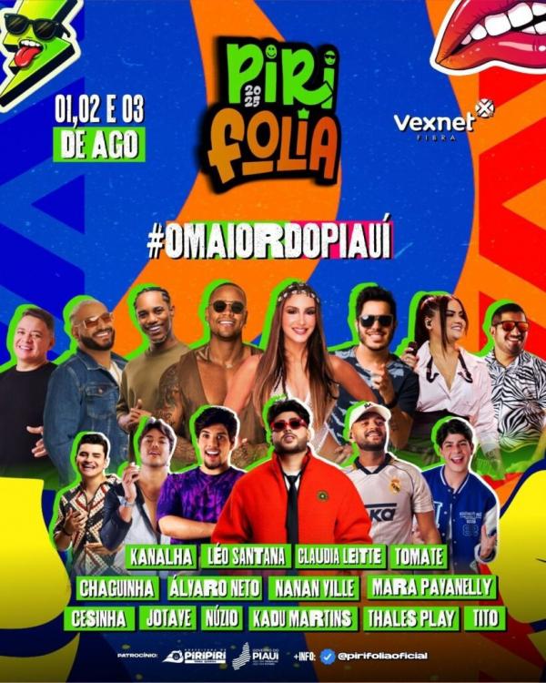 Pirifolia começa nesta sexta (1º) com atrações nacionais e movimentação cultural em Piripiri.(Imagem:Divulgação)