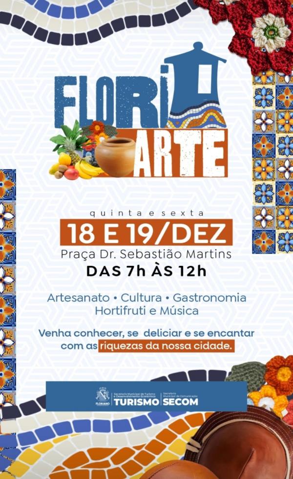 FLORIARTE movimenta a Pra&ccedil;a Dr. Sebasti&atilde;o Martins com artesanato, cultura e gastronomia(Imagem:Secom)