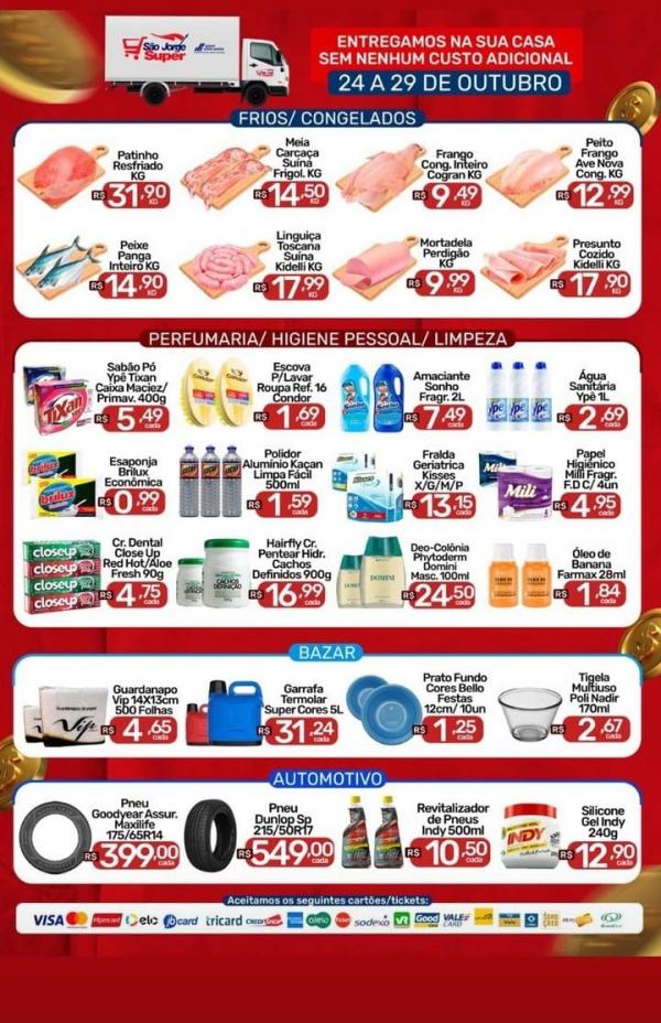 Confira as grandes ofertas do São Jorge Super para este fim de semana.(Imagem:Divulgação)