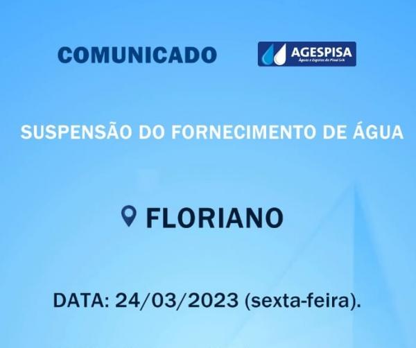 Agespisa corrige vazamento e fornecimento de água deve ser normalizado em bairros de Floriano nesta sexta-feira (24).(Imagem:Divulgação)