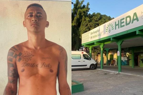 Homem baleado morre ap&oacute;s ser jogado de carro em frente a hospital no Piau&iacute;(Imagem:Montagem/g1)