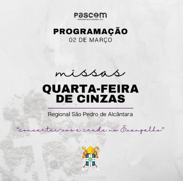 Confira a programação de missas na Quarta-feira de Cinzas.(Imagem:Reprodução/Instagram)