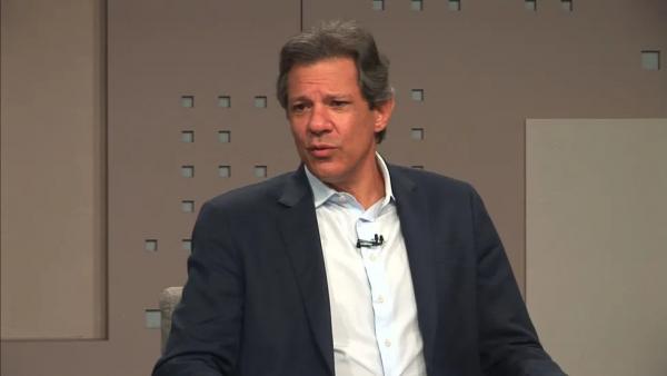 Fernando Haddad, futuro ministro da Economia.(Imagem:Reprodução/GloboNews)