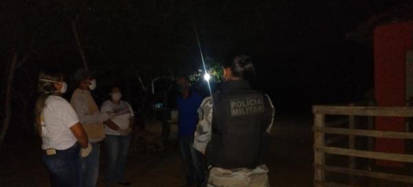Polícia Militar e Vigilância Sanitária interrompem culto religioso no Sul do Piauí.(Imagem:Divulgação/PM-PI)