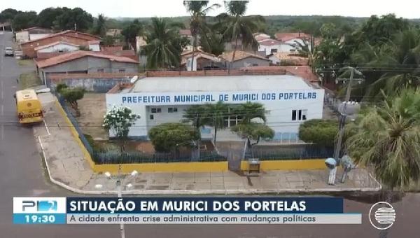 Prefeitura de Murici dos Portelas, no Norte do Piauí.(Imagem:Reprodução/TV Clube)