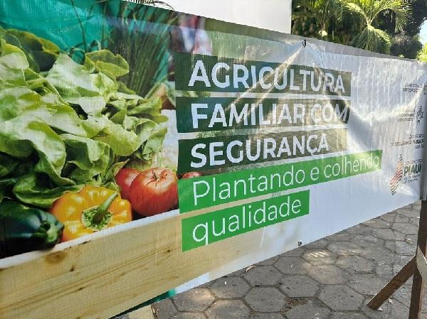 Feira de Agricultura Familiar com Segurança: Plantando e Colhendo com Qualidade, teve a participação de sete assentamentos agrícolas da zona rural de Teresina.(Imagem:Divulgação)