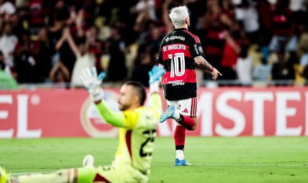 Flamengo goleia Independiente Medell&iacute;n por 4 a 1 na Copa Libertadores.(Imagem:GILVAN DE SOUZA/FLAMENGO/DIREITOS RESERVADOS)