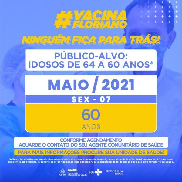 Floriano anuncia vacinação contra Covid-19 para idosos de 60 anos de idade(Imagem:Divulgação)