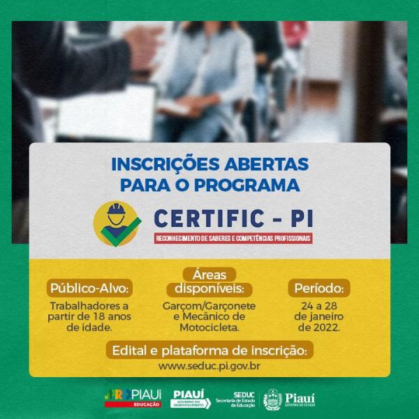 Governo lança 2ª edição do Programa de Certificação Profissional de Saberes(Imagem:Divulgação)