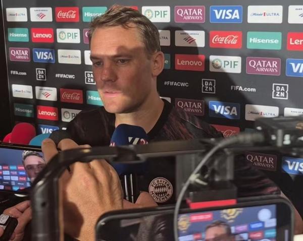 Neuer em entrevista após Bayern 4 x 2 Flamengo.(Imagem:Thiago Lima)