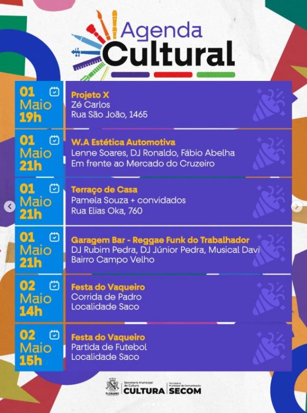 Agenda cultural movimenta feriado e fim de semana em Floriano com diversas atra&ccedil;&otilde;es.(Imagem:FlorianoNews)