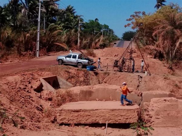 Governo inicia construção de ponte para substituir a que caiu em Nazária(Imagem:Divulgação)