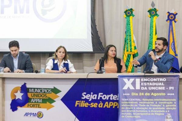 O evento reuniu os Conselhos Municipais de Educação de todo o estado, nesta quinta-feira (24), no auditório da Associação Piauiense de Municípios (APPM).(Imagem:Divulgação)