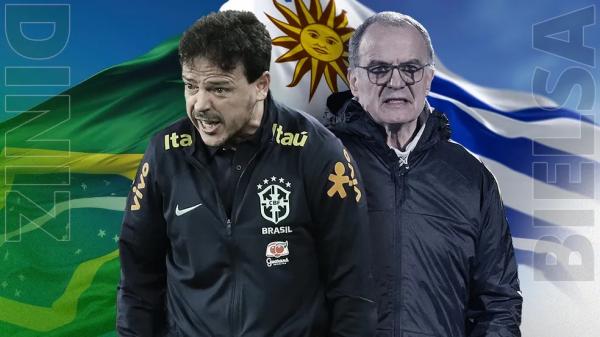 Fernando Diniz e Marcelo Bielsa travam duelo em Uruguai x Brasil.(Imagem:globoesporte)