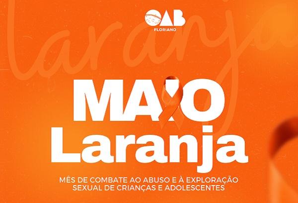 OAB de Floriano realiza manifestação no Dia Nacional do Maio Laranja.(Imagem:Divulgação)