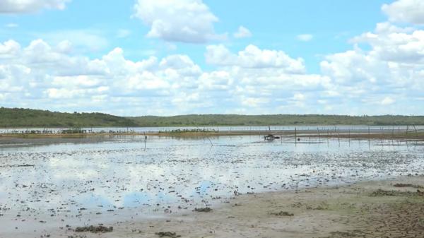 Cabeceira da Represa vazia(Imagem:TV Clube)