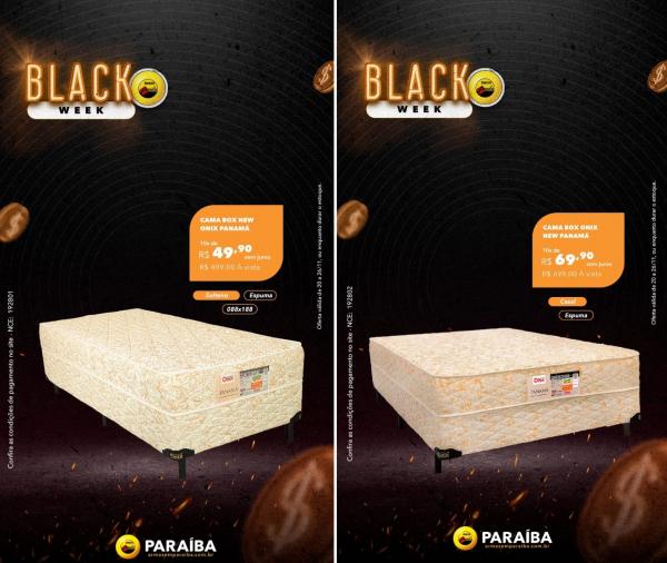 Transforme seu quarto: Black Week Paraíba em Floriano oferece condições especiais.(Imagem: Divulgação)