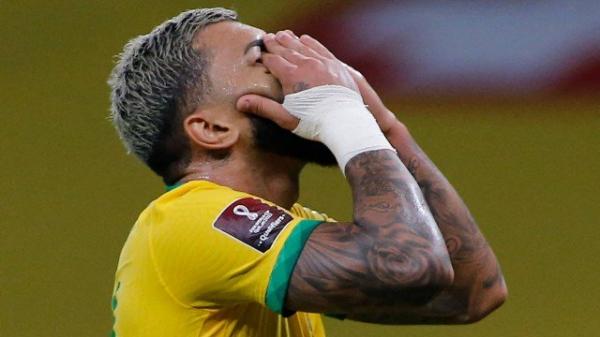 Gabigol defendeu a seleção brasileira em jogos contra Equador e Paraguai pelas Eliminatórias.(Imagem:SILVIO AVILA / AFP)