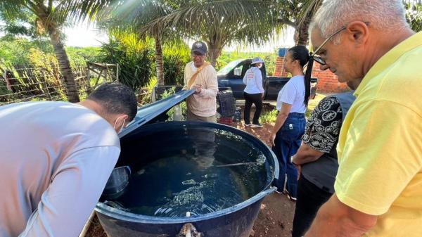 Equipes da Sesapi no mutir&atilde;o contra a dengue em Bonfim do Piau&iacute;.(Imagem:Jo&atilde;o Marcelo Ferry/Ascom Sesapi)