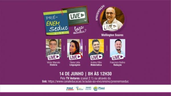 Seduc realizará sorteio de livros da literatura piauiense para os estudantes que estiverem acompanhando a live(Imagem:Divulgação)