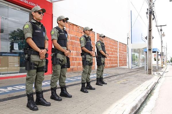 PM reforça policiamento com estágio de alunos do Curso de Formação de Soldados.(Imagem:Divulgação)