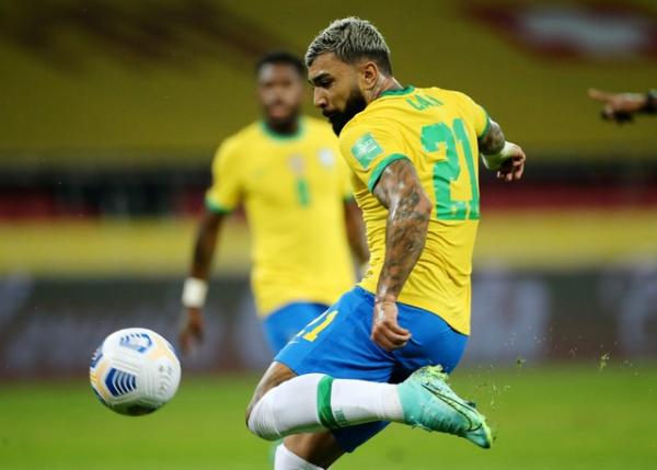 Gabigol no Brasil x Equador(Imagem:Diego Vara/Reuters)