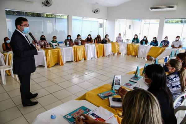 Reunião com secretários municipais de educação sobre regime de colaboração entre os sistemas de ensino.(Imagem:Divulgação)
