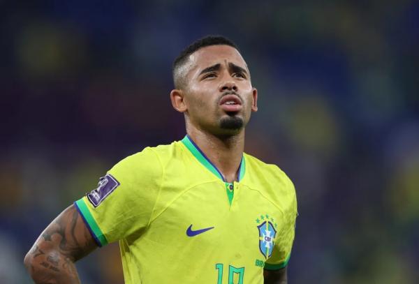  Gabriel Jesus entrou nos dois jogos do Brasil: no segundo tempo, ele acertou bom passe para Vini Jr.(Imagem:REUTERS/Carl Recine )