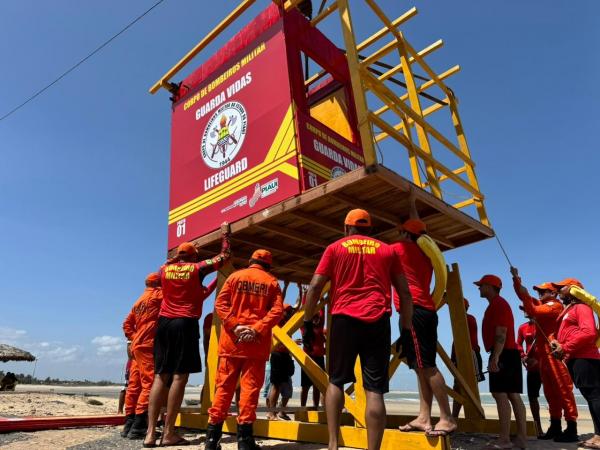 Governo do Estado instala primeiro posto de guarda-vidas em praia do Piauí(Imagem:Ascom CBMEPI)